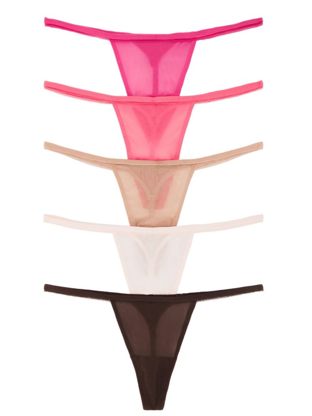 NEW Privacy Please Alice G String 5 Pack in Neapolitan Thong Underwear Panties
